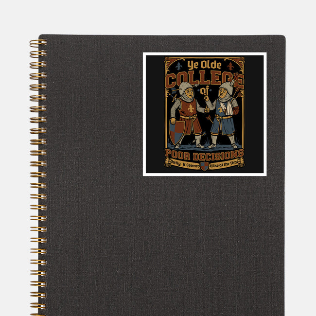 Medieval Knight College-None-Glossy-Sticker-Studio Mootant