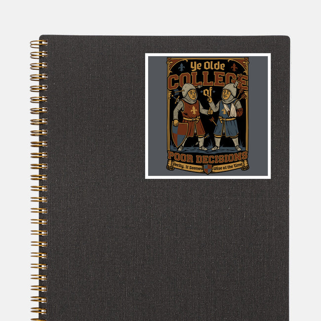 Medieval Knight College-None-Glossy-Sticker-Studio Mootant