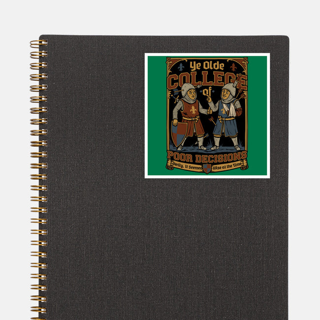Medieval Knight College-None-Glossy-Sticker-Studio Mootant
