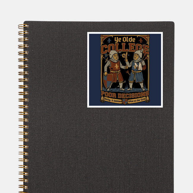 Medieval Knight College-None-Glossy-Sticker-Studio Mootant