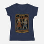 Medieval Knight College-Womens-V-Neck-Tee-Studio Mootant