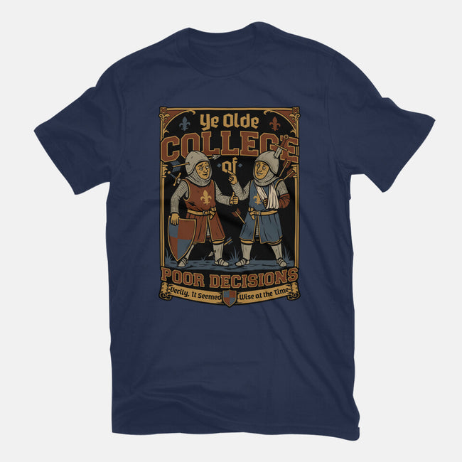 Medieval Knight College-Womens-Basic-Tee-Studio Mootant