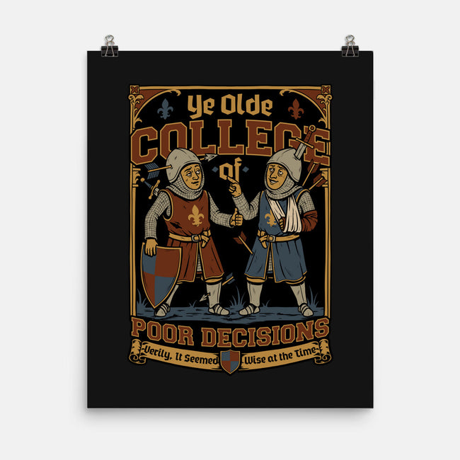 Medieval Knight College-None-Matte-Poster-Studio Mootant