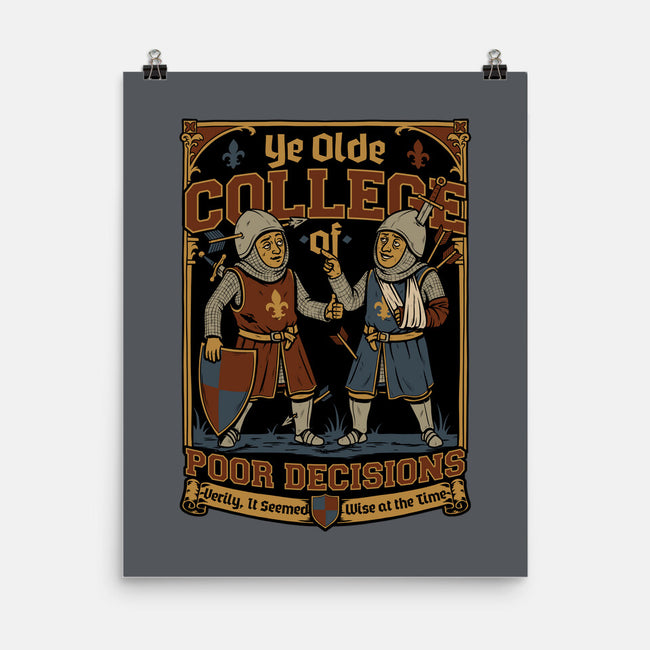Medieval Knight College-None-Matte-Poster-Studio Mootant