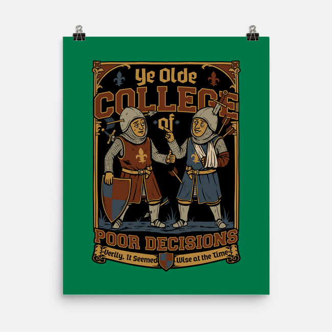 Medieval Knight College-None-Matte-Poster-Studio Mootant