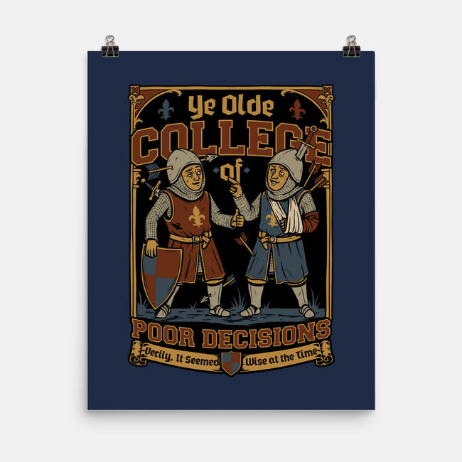 Medieval Knight College-None-Matte-Poster-Studio Mootant