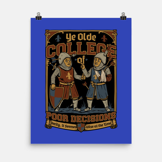 Medieval Knight College-None-Matte-Poster-Studio Mootant