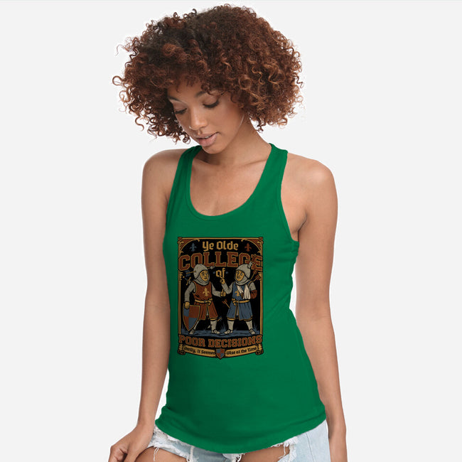 Medieval Knight College-Womens-Racerback-Tank-Studio Mootant