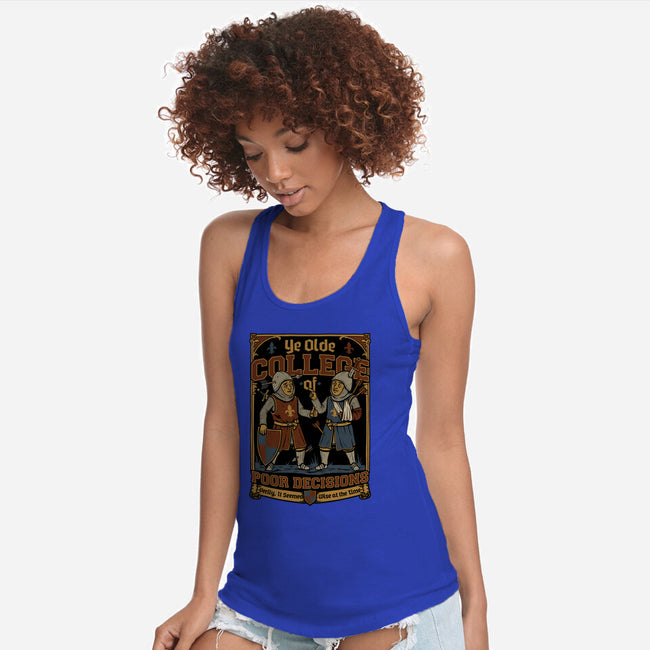 Medieval Knight College-Womens-Racerback-Tank-Studio Mootant