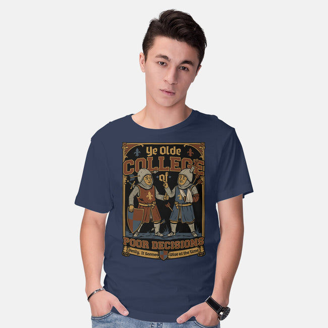 Medieval Knight College-Mens-Basic-Tee-Studio Mootant