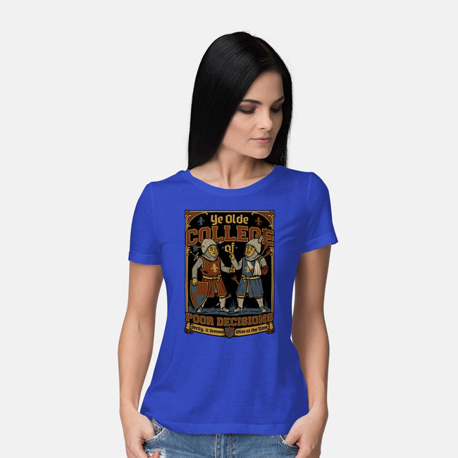 Medieval Knight College-Womens-Basic-Tee-Studio Mootant