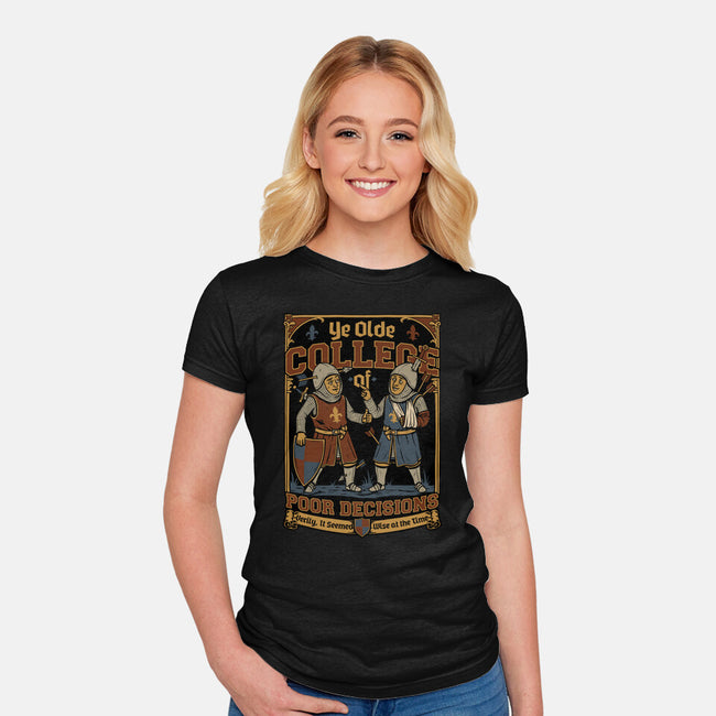 Medieval Knight College-Womens-Fitted-Tee-Studio Mootant
