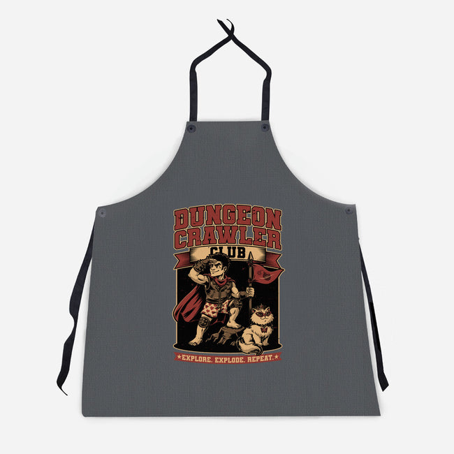 Dungeon Crawler Club-Unisex-Kitchen-Apron-Studio Mootant