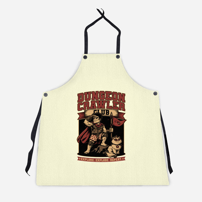Dungeon Crawler Club-Unisex-Kitchen-Apron-Studio Mootant
