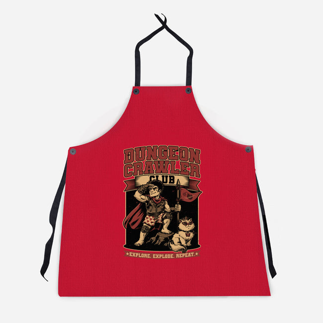 Dungeon Crawler Club-Unisex-Kitchen-Apron-Studio Mootant