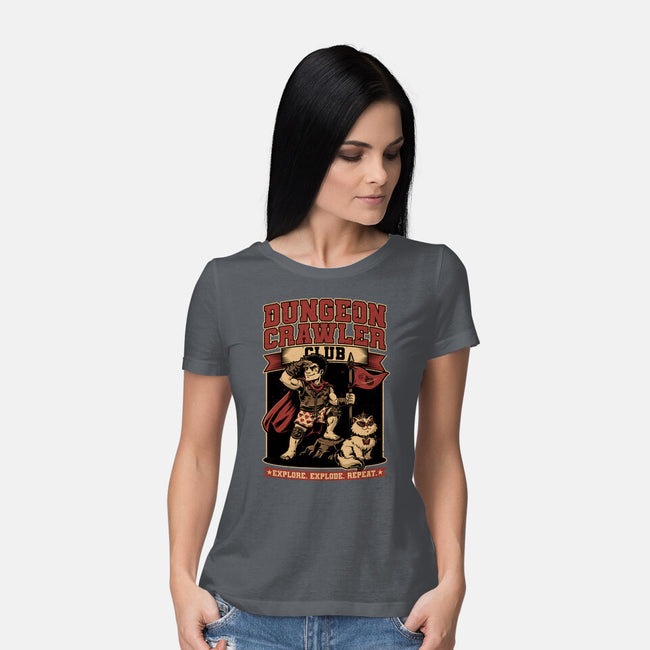 Dungeon Crawler Club-Womens-Basic-Tee-Studio Mootant