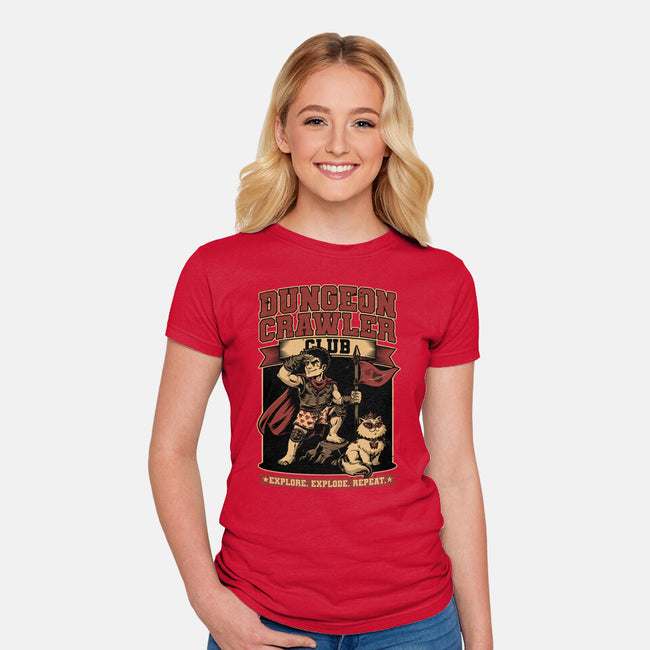 Dungeon Crawler Club-Womens-Fitted-Tee-Studio Mootant