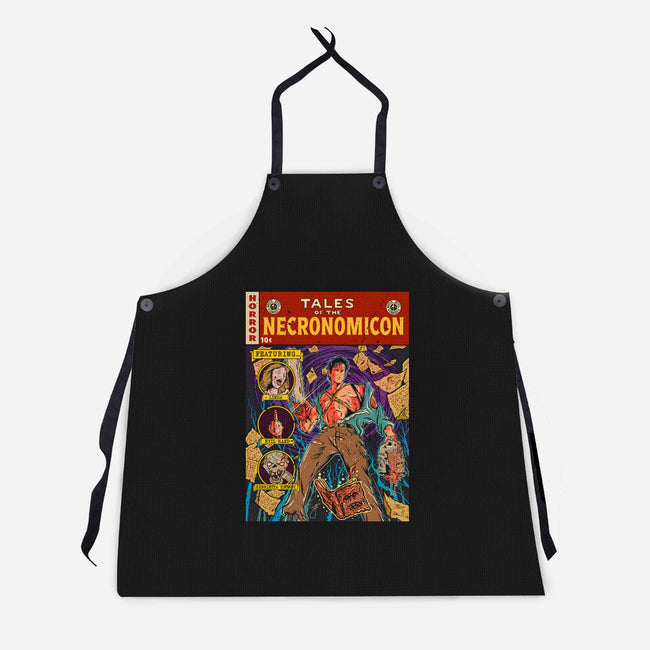 Tales Of The Necronomicon-Unisex-Kitchen-Apron-Green Devil