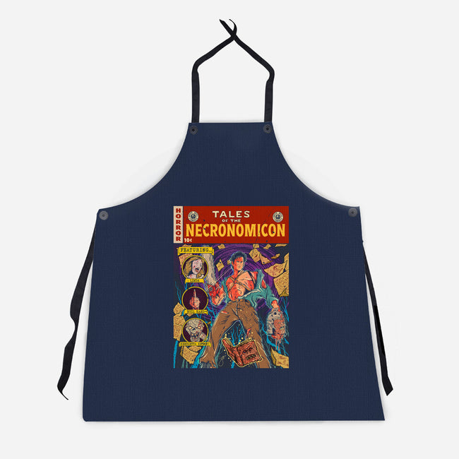 Tales Of The Necronomicon-Unisex-Kitchen-Apron-Green Devil