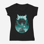 Latveria Castle-Womens-V-Neck-Tee-joerawks