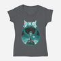 Latveria Castle-Womens-V-Neck-Tee-joerawks