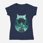 Latveria Castle-Womens-V-Neck-Tee-joerawks
