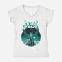 Latveria Castle-Womens-V-Neck-Tee-joerawks