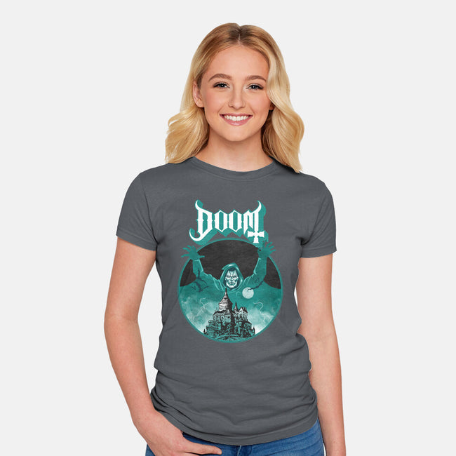 Latveria Castle-Womens-Fitted-Tee-joerawks