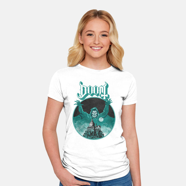Latveria Castle-Womens-Fitted-Tee-joerawks