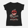 Poisoned Apple A Day-Womens-V-Neck-Tee-NemiMakeit