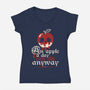 Poisoned Apple A Day-Womens-V-Neck-Tee-NemiMakeit
