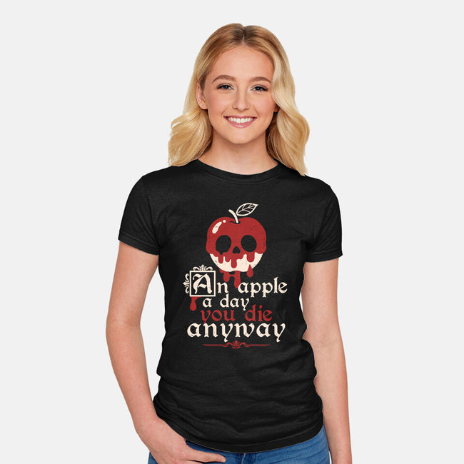 Poisoned Apple A Day-Womens-Fitted-Tee-NemiMakeit