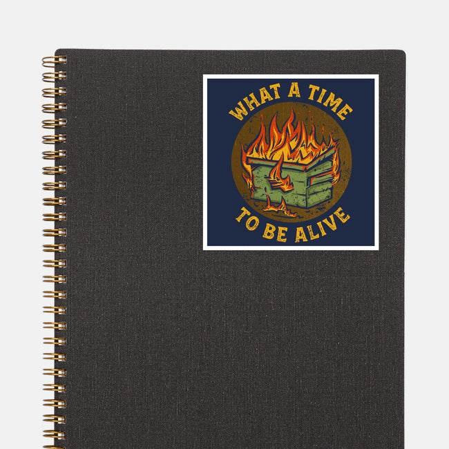What A Time-None-Glossy-Sticker-kg07