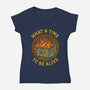 What A Time-Womens-V-Neck-Tee-kg07