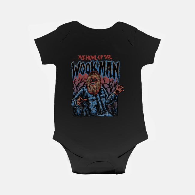 The Howl Of The Wookman-Baby-Basic-Onesie-glitchygorilla