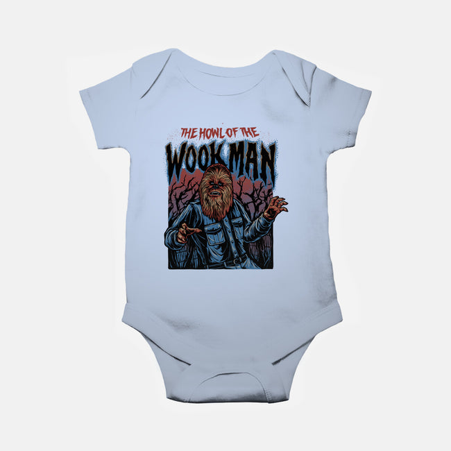 The Howl Of The Wookman-Baby-Basic-Onesie-glitchygorilla