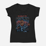 The Howl Of The Wookman-Womens-V-Neck-Tee-glitchygorilla