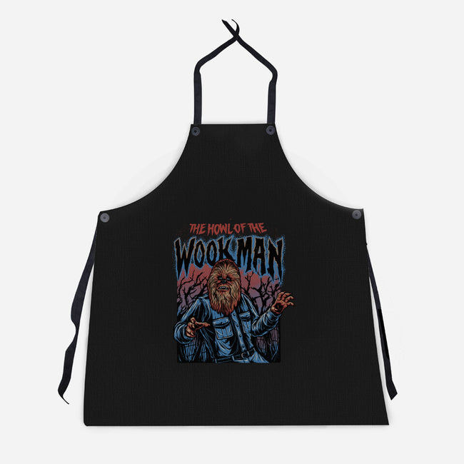 The Howl Of The Wookman-Unisex-Kitchen-Apron-glitchygorilla