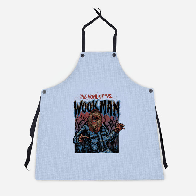 The Howl Of The Wookman-Unisex-Kitchen-Apron-glitchygorilla