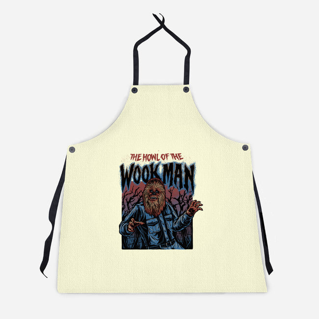 The Howl Of The Wookman-Unisex-Kitchen-Apron-glitchygorilla