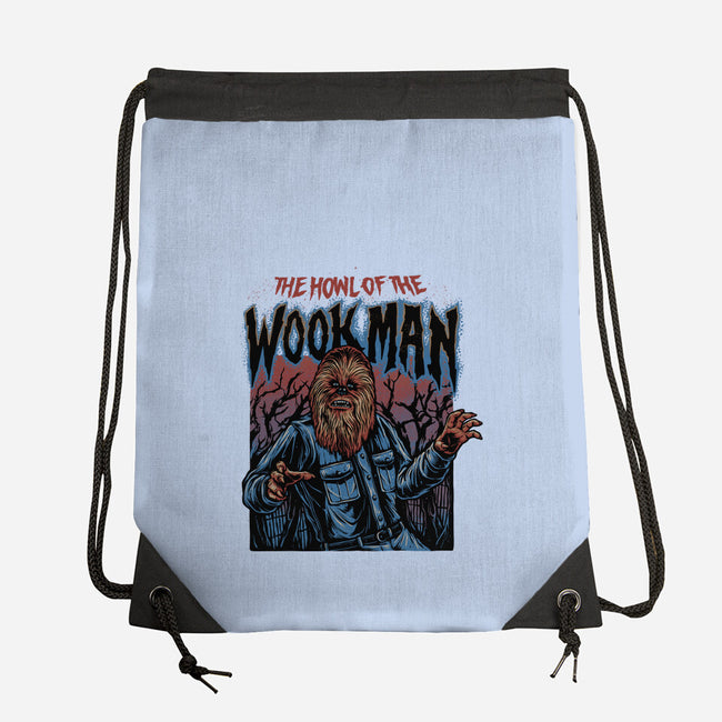 The Howl Of The Wookman-None-Drawstring-Bag-glitchygorilla