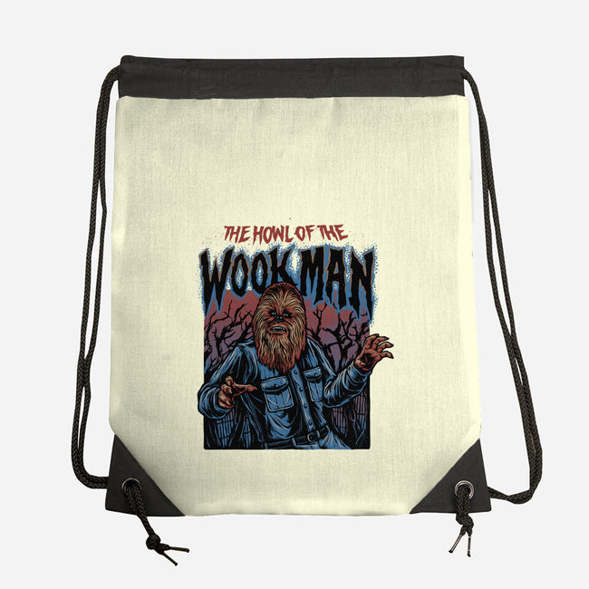 The Howl Of The Wookman-None-Drawstring-Bag-glitchygorilla