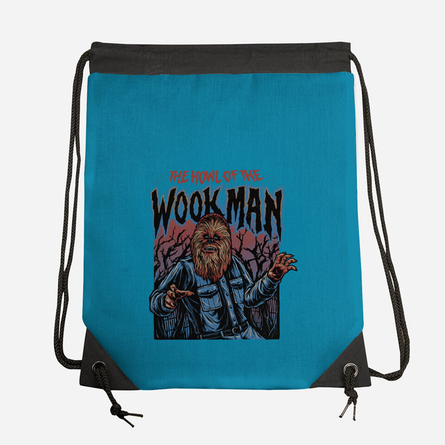 The Howl Of The Wookman-None-Drawstring-Bag-glitchygorilla