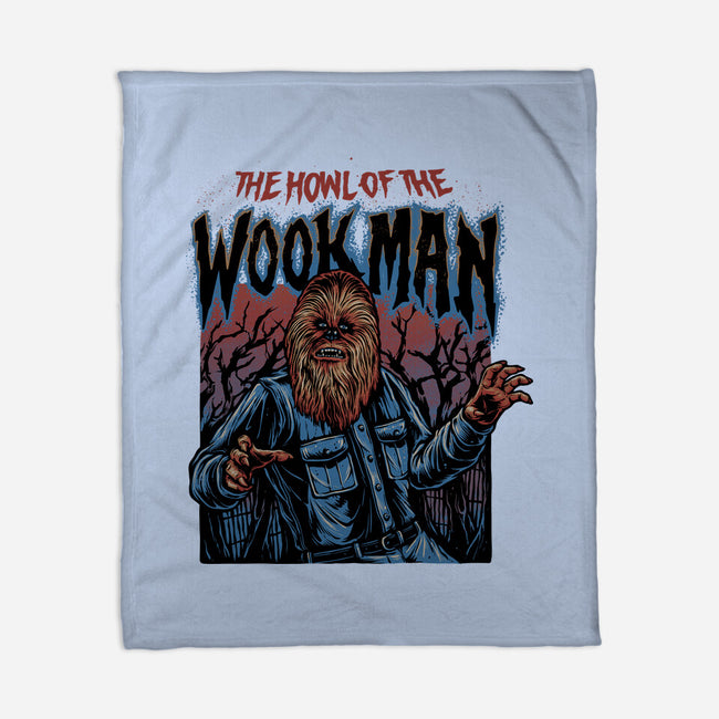 The Howl Of The Wookman-None-Fleece-Blanket-glitchygorilla