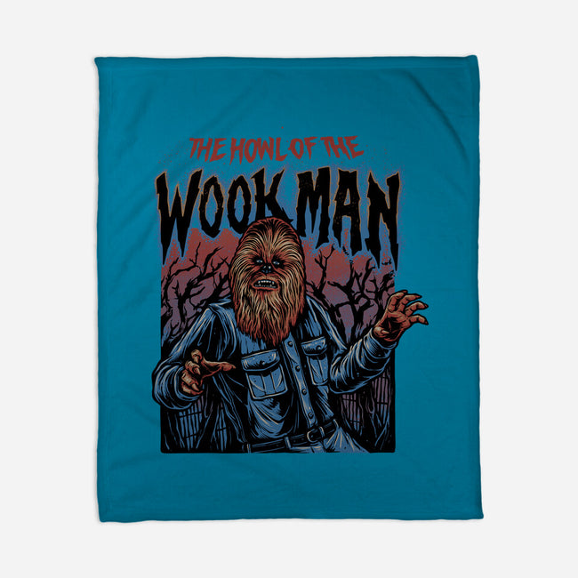 The Howl Of The Wookman-None-Fleece-Blanket-glitchygorilla