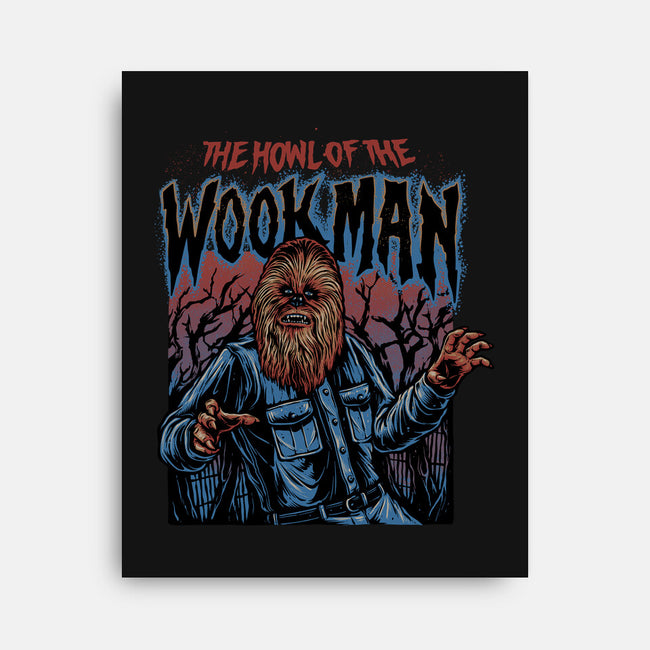 The Howl Of The Wookman-None-Stretched-Canvas-glitchygorilla