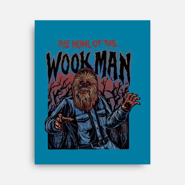 The Howl Of The Wookman-None-Stretched-Canvas-glitchygorilla