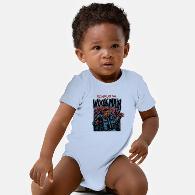 The Howl Of The Wookman-Baby-Basic-Onesie-glitchygorilla