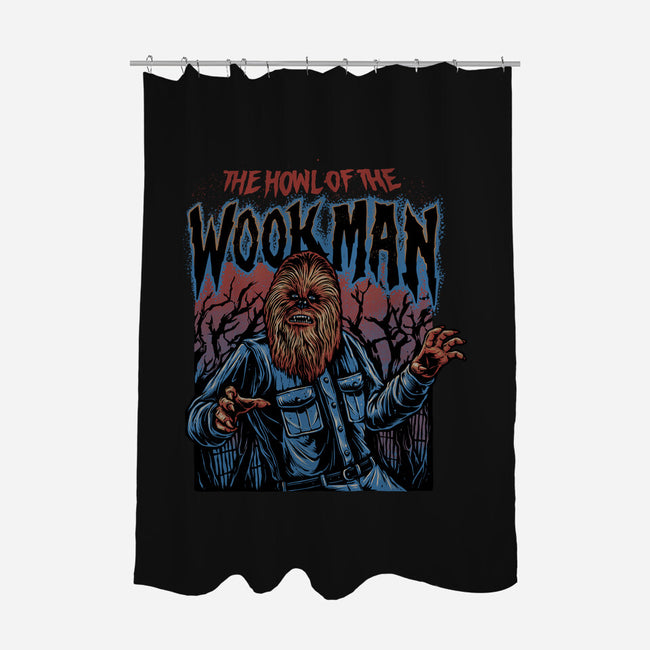 The Howl Of The Wookman-None-Polyester-Shower Curtain-glitchygorilla