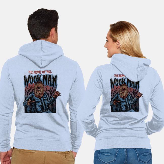 The Howl Of The Wookman-Unisex-Zip-Up-Sweatshirt-glitchygorilla